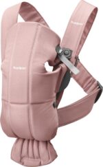 BabyBjörn Mini Woven kandekott, tolmune roosa