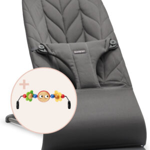BabyBjörn Bliss Woven Bundle lapsehoidja + mänguasi, antratsiit/Googly Eyes