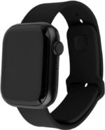 FIKSEERITUD nutikella silikoonrihm, Apple Watch 42 / 44 / 45 mm, must