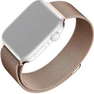 FIKSEERITUD võrgust rihm Apple Watch 38 / 40 / 41 mm jaoks, roosakuldne