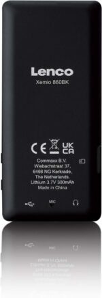 Lenco Xemio-860BK MP3/MP4 mängija, must - Pilt 3