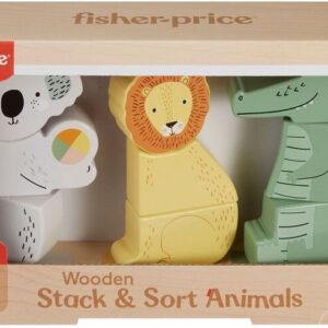 Fisher-Price Stack & Sort - puidust virnastatavad loomad
