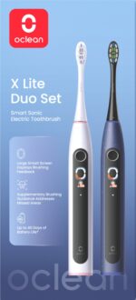 Oclean X Lite Smart Sonic Duo komplekt elektriline hambahari, hall ja sinine - Pilt 2