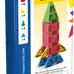 MAGNA-TILES® microMAGS Travel Tin magnetiline ehituskomplekt, 26 osa