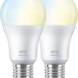 WiZ älylamppu, E27 - valkoisen valon sävyt, Wi-Fi, 2700-6500 K, 806 lm, 2-pack