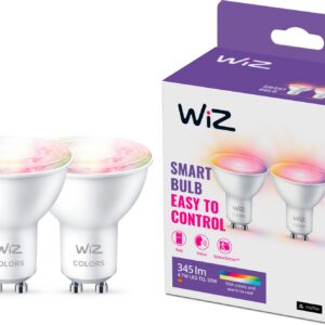 WiZ nutikas pirn, GU10, RGBW, kõik värvid ja valged valgusvarjud, Wi-Fi, 345 lm, 2 tk pakis