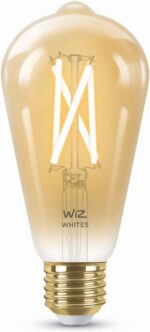 WiZ nutikas pirn, E27, merevaigukollane klaas - valge valguse varjundid, Wi-Fi, 2000-5000 K, 640 lm