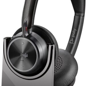 Poly Voyager Focus 2 Bluetooth-peakomplekt laadimisalusega, Microsoft Teamsi sertifikaadiga