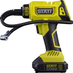 18 V akutoitel töötava õhukompressori ja 2 Ah aku