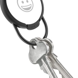 Orbitkey Slim ümbris AirTagile võtmehoidjaga, must