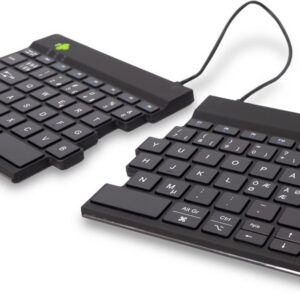R-Go Split Break kaheosaline ergonoomiline klaviatuur, juhtmevaba, must