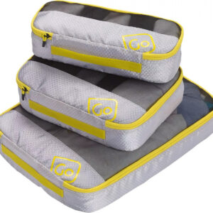 GoTravel kolmekordsed pakkekuubikud, 3-osalised, kollased