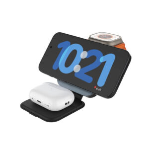 FIKSEERITUD MagFlex Alu 3-ühes kokkupandav traadita laadija