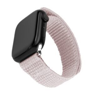 FIKSEERITUD nailonist kellarihm, Apple Watch 44/45/46/49 mm, roosakuldne