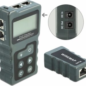 Delock LCD-kaabli tester RJ45 / PoE / DC -kaabli tester
