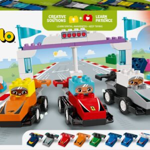 LEGO DUPLO Town 10445 – F1 meeskonna võidusõiduautod ja juhid