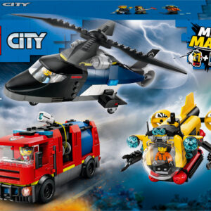 LEGO City 60462 – Helikopter, tuletõrjeauto ja allveelaev ühes