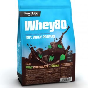 SportLife Whey80 piparmündišokolaadi + stevia vadakuvalgupulber, 600 g