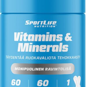 SportLife Vitamins&minerals 60 kapslit, 74 g