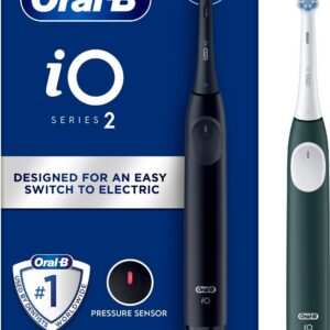 Oral-B iO2 Duo elektriline hambaharjapaar, must ja roheline