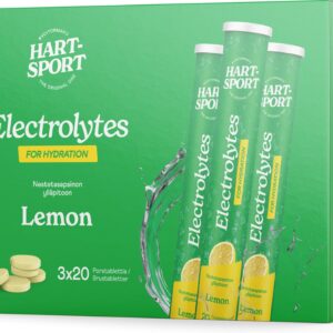Hart-Sport elektrolüütide kihisev tablett, sidrunimaitseline, 3 x 20 tbl
