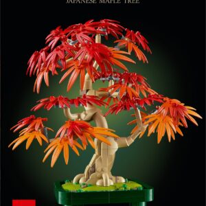 LEGO Botanicals 10348 Punase lehega Jaapani vahtra bonsai puu