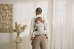 BabyBjörn Harmony kootud melange beebikandekott, helebeež - Pilt 5