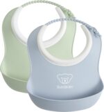 BabyBjörn Small Beebi rinnatükk, 2 tk, puuderroheline / puudersinine