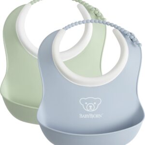 BabyBjörn Small Beebi rinnatükk, 2 tk, puuderroheline / puudersinine