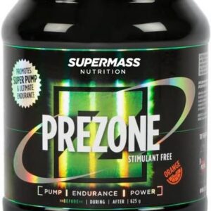 Supermass Nutrition Prezone Stim Free Power Booster, oranž, 625 g