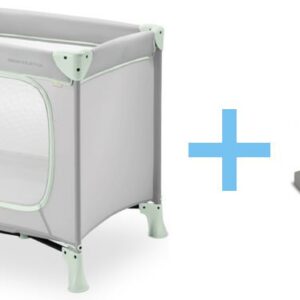 Hauck Dream N Play Plus reisivoodi, tolmune mint + Hauck Sleeper madrats, 60 x 120 cm, hall
