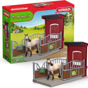 Schleich Farm World 42724 Ponin pilttuu ja mustangitamma
