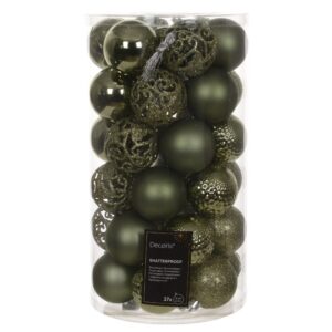 Decoris purunemiskindel jõulukaunistuste komplekt, 6 cm, rosmariin, 37 osa