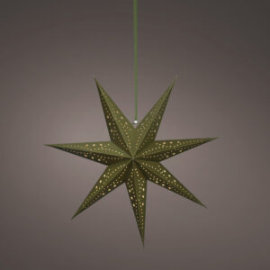 Lumineo LED koristevalotähti valolla, vihreä, 58cm