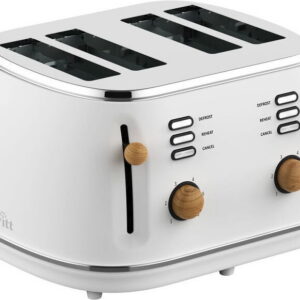 Witt Premium Wood neljän viipaleen leivänpaahdin, valkoinen