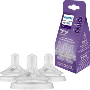 Philips Avent SCY960/03 Natural Response pudeliluttide komplekt, voolukiirused 3 (1 kuu+), 4 (3 kuud+), 5 (6 kuud+)
