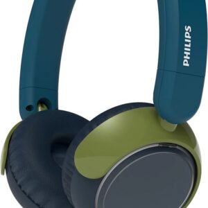 Philips TAK2000CT/00 lasten langalliset kuulokkeet, kirkas sinivihreä