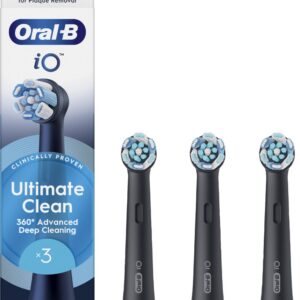 Oral-B iO Ultimate Clean Black vaihtoharjat 3 kpl, musta