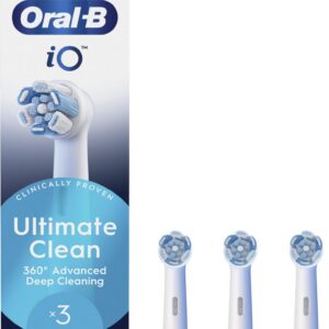 Oral-B iO Ultimate Clean vaihtoharjat, 3 kpl, valkoinen