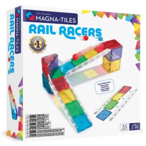 MAGNA-TILES® Rail Racer Small magneettikuularata, 33 osaa