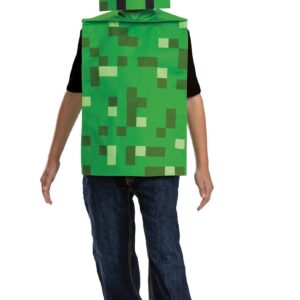 Minecraft Creeper särk ja mask, 7-8 aastat, 127-136 cm