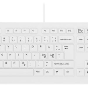 Contour Active Key ClassicClean Medical Keyboard IP68 PN C8100 näppäimistö, valkoinen
