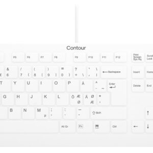 Contour Active Key QuickClean meditsiiniline klaviatuur IP68 PN C8112 klaviatuur, valge