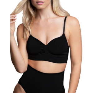 MEDIUM CONTROL BRA SEAMLESS BLACK SIZE XL