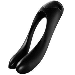 CANDY CANE FINGER VIBRATOR BLACK