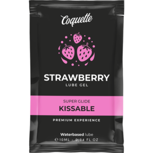 STRAWBERRY WATER BASED KISSABLE LUBRICANT POCKET 10 ML