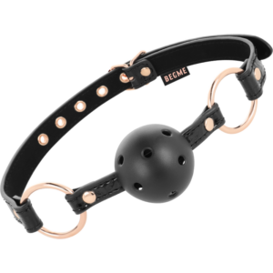 BLACK EDITION BALL GAG VEGAN LEATHER