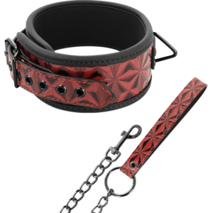 RED EDITION PREMIUM VEGAN LEATHER COLLAR WITH NEOPRENE LINING
