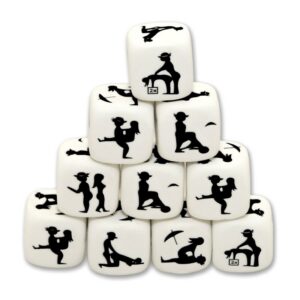 WHITE POSING DICE