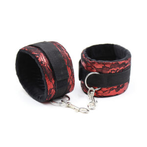 VELVET HANDCUFFS WITH NYLON TAPE